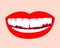 ÐžÑÐ½Ð¾Ð²Ð½Ñ‹Ðµ RGSmile mouth with crooked teeth. Vector isolated elements EPS10BSmile mouth with crooked teeth. Vector isolated